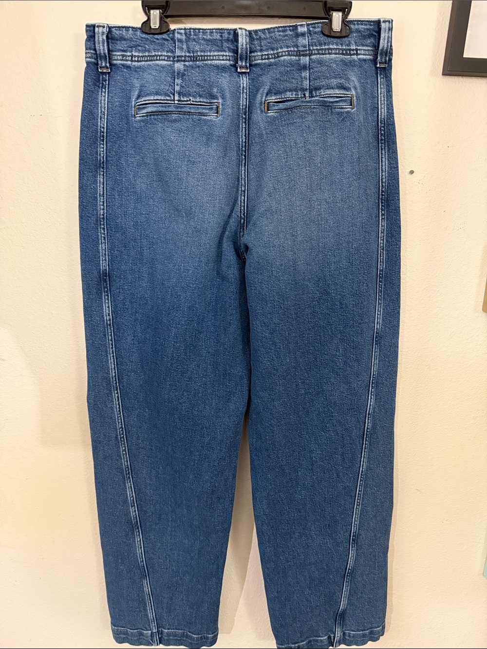 High rise trouser Jeans in Classic Blue Denim - Picture 6 of 8